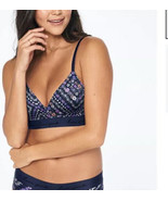 New Victoria’s Secret Pink Wireless Lightly Lined Tshirt Bra Blue Floral... - $38.94 CAD