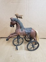 Antique Wooden Carved Carousel Horse Rocking PonyToy Paint Decorated Folk Art  C - £509.23 GBP