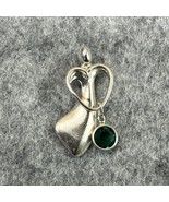 Carolyn Pollack Relios 1 1/8&quot; Sterling Silver Loving Mother Green Charm ... - $38.28 CAD