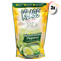 3x Packs Klass Cucumber Lemonade Drink Mix | 14.1oz | No Artificial Flavors - $21.82