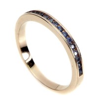 Natural Heated Blue Sapphire Round Diamond Cut 925 Sterling Silver Ring Size 7 - £114.74 GBP