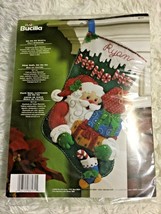 Plaid Bucilla Ho Ho Ho Santa felt stocking kit 18” Christmas Santa  New in pack - £31.23 GBP