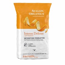 Avalon Organics Intense Defense Detoxifying Facial Towelettes, 30 Count - $31.99