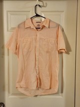 IZOD Saltwater Men&#39;s Short Sleeve Button Down Relaxed Classics Shirt Size L - $14.84