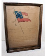 The Stars &amp; Bars 1861 Confe derate Battle Flag Print ~ Framed 6&quot;W x 8&quot;H - $1,371.50 CAD