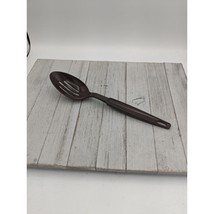 Vintage Ekco #1 Brown Nylon Plastic Slotted Serving Spoon 11&quot; - $9.25