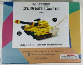 Allessimo Reality 3D Wooden Tank Puzzle Model Paint Kit Toys for Kids Puzzle - £7.92 GBP