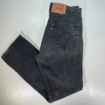 Vintage Levis 505 Jeans Mens 32x32 Black Straight Regular Red Tab Y2K 2002 USA - £36.68 GBP