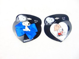 Vintage Snoopy Hair Accessory By Karina Lot Of 2 Blue White - $34.65