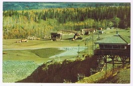 Postcard Peace River Dam Construction British Columbia - £3.20 GBP