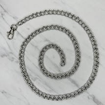 Simple Basic Lightweight Silver Tone Metal Chain Link Belt OS One Size - £13.32 GBP