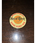 Vintage Hard Rock Cafe Button &quot;No Drugs or Nuclear Weapons Allowed Insid... - £1.59 GBP