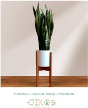 Bamboo Adjustable Plant Stand  8 to 12 Inch Planter Stand for Indoor Plants NEW - $24.95