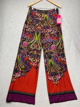 70s Sunny Leigh Palazzo High Rise Wide Leg Pull On Elastic Pants Womens XL Retro - $41.88