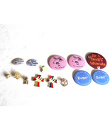 Mixed Lot of Religious Pins Buttons Magnets Cross Dove Bishop Angel E=mc... - €14,56 EUR