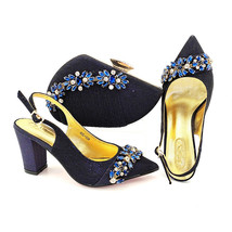 new fashion gold Italian Shoes With Matching Bags African Women Shoes and Bags S - £117.08 GBP