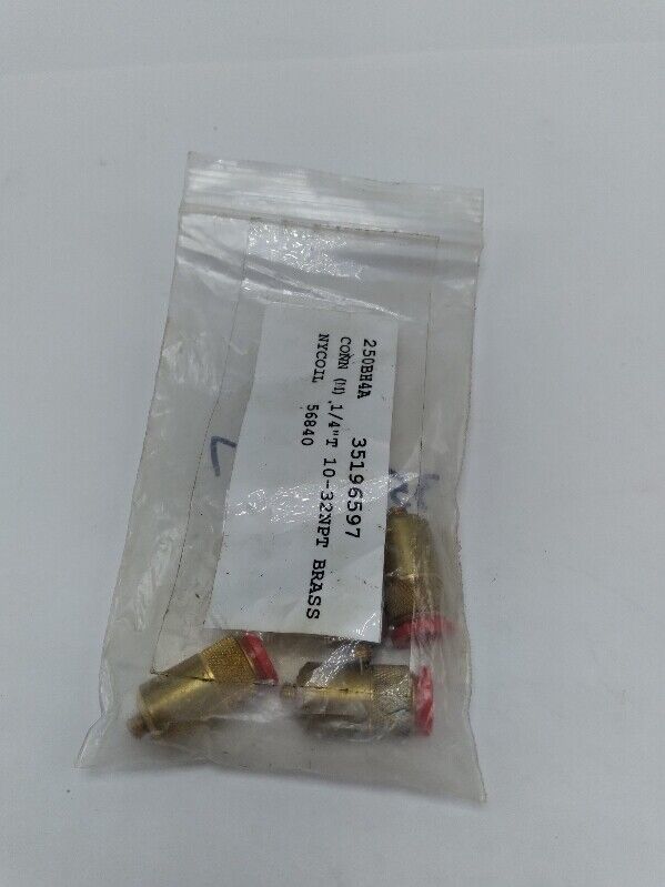 Nycoil 35196597 Fitting Connector 1/4&quot;T  10-32NPT Lot of 4 - $14.65