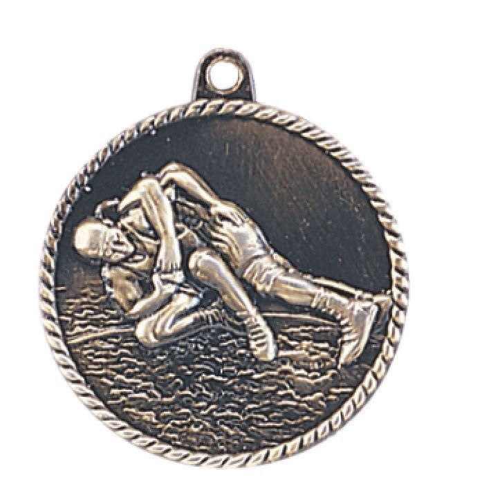 Primary image for Wrestling Medal Award Trophy With Free Lanyard HR770 School Team Sports