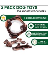 Dog Toys, 3-Pack Indestructible Dog Chew Toys for Aggressive Chewers - $14.84