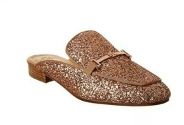 NEW Tory Burch Amelia Backless Loafer Glitter Rose Gold Size 11 M - £149.56 GBP