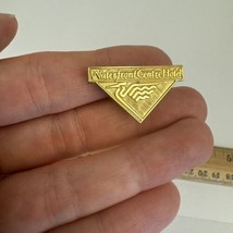 Vtg Waterfront Centre Hotel Gold Color Lapel Pin Pinback Triangle Advert... - $14.01