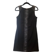 Nine West Little black Dress lace overlay sexy exposed zipper 6 pockets nosleeve - £17.39 GBP