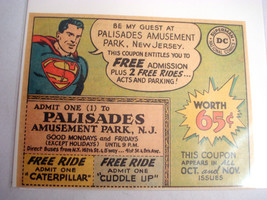 1962 Superman Color Ad Palisades Amusement Park, New Jersey - £6.38 GBP