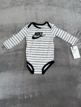 Nike Baby Boy Logo Striped Bodysuit 9 Months Black Striped - $274.88 MXN