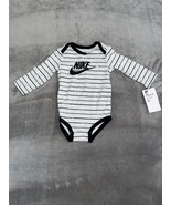 Nike Baby Boy Logo Striped Bodysuit 9 Months Black Striped - €12,95 EUR
