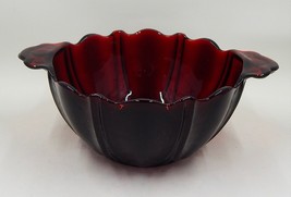Anchor Hocking Oyster and Pearl Ruby Red Small Bowl Candy Dish - £19.58 GBP