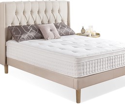 Zinus 12 Inch Euro Top Pocket Spring Hybrid Mattress / Pressure, Box, Queen - £349.42 GBP