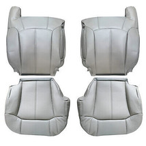 Bottom&amp;Back Leather Seat Cover for Chevy Silverado GMC Sierra Gray 1999-... - $88.11