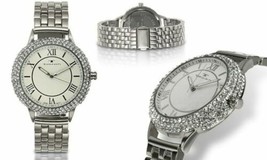 NEW Tavan 1436 Women Crichett Diamond Bezel Roman Numeral White and Silver Watch - £17.82 GBP