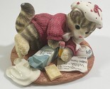 CALICO KITTENS &quot;WHISK-ER WERE HERE&quot; 1997 PRISCILLA HILLMAN FIGURINE ENESCO - $9.89