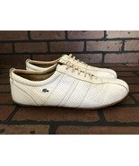 Lacoste All White Leather Sneakers With Gum Soles Size 12 - £49.38 GBP