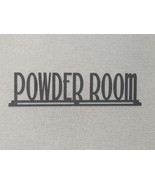 POWDER ROOM WOOD WORD Wall SIGN 24&quot; X 6&quot; restroom - $29.95