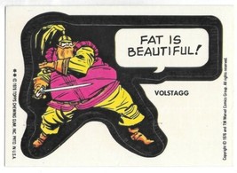 Marvel Comic Super Heroes Volstagg Sticker Card 1976 Topps White Back NEAR MINT - £38.52 GBP