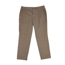 ZARA Women&#39;s 12 Brown Plaid Tweed Cropped Dress Pants Flat Front Preppy ... - $442.02 MXN