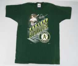 Vintage Mark McGwire Oakland Athletics As T Shirt XL Huge Graphic 90s USA Stitch - £44.81 GBP
