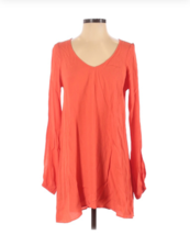 Lovers + Friends Gracie Dress XS Orange Cold Shoulder Long Sleeve Pullov... - $13.89