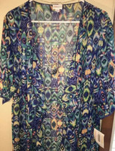 NWT LuLaRoe Small Neon Orange Red Blue Gold Green Aztec Shirley Duster K... - £33.30 GBP