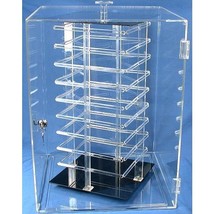Earring Display Locking Case Rotating Revolving 144 Card Stand - £202.03 GBP