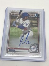 2020 Bowman Chrome Jacob Amaya Mega Box Mojo Refractor Auto Rc Dodgers - Marlins - $23.76