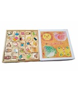 Vintage Wooden Alphabet Blocks Tiles Japanese Preschool Educational Toy - £59.35 GBP