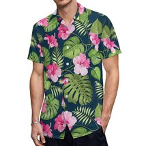 Mondxflaur Tropical Flower Button Down Shirts for Men Short Sleeve Pocke... - £20.74 GBP