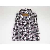 Men 100% Cotton Sport Shirt CIERO MONTERO Turkey Dress/Casual #5055-01 Black/Red image 5