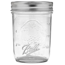 Regular Mouth Glass Mason Jar with Lid &amp; Band, 8 Ounces, 12 Count - $28.84