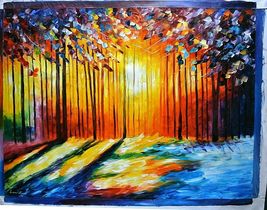 Leonid Afremov-Morning Sun of January-Original Oil/Canvas/Hand Signed/COA/48x36 - £4,815.22 GBP