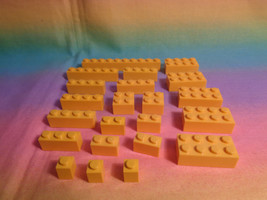 LEGO Lot 22 Bright Yellow Blocks Bricks Parts &amp; Pieces  - £1.98 GBP