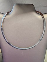 Square Textured Omega Chain Necklace (18-20 Inches) in Stainless Steel (22 gr.) - £17.54 GBP